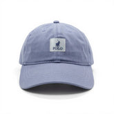 Polo 6 Panel Badge Peak Cap Blue – Classic Adjustable Cotton Baseball Cap